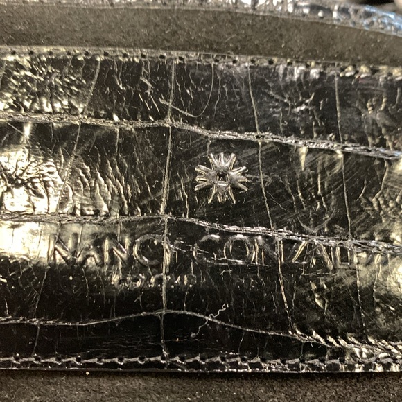 Nancy Gonalez Calf Fur Purple Leopard Handbag - Picture 10 of 10